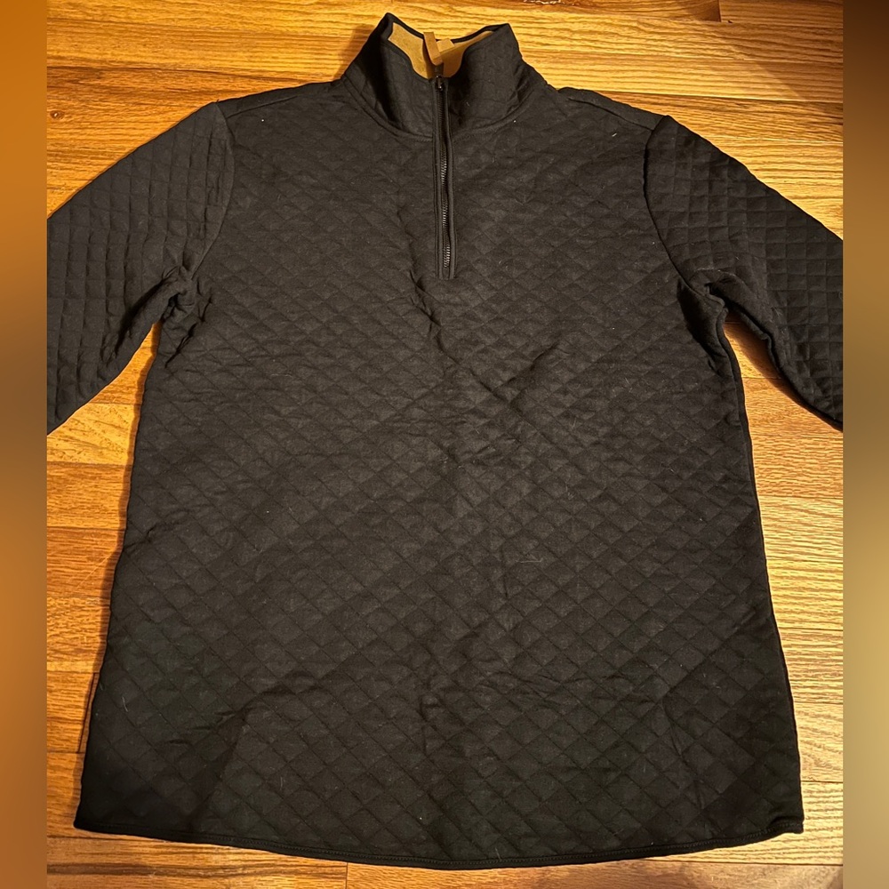 Quilted 1/4 zip sweater